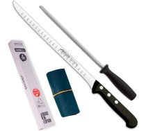 Arcos šķiņķa nažu komplekts 3 gab. šķiņķa turētājs Nerūsējošais tērauds (240 mm) Asināšanas tērauds un šķiņķa vāciņš Profesionāls šķiņķa nažu komplekts Iberijas palete Eco