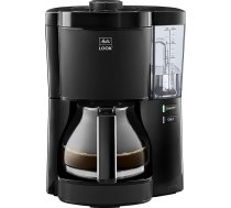 Melitta Look filtrēšanas kafijas automāts ar stikla krūzi un noņemamu ūdens tvertni, atkaļķošanas programma, līdz 10 kafijas tasēm, melns