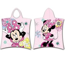 Disney Peldbikses pončo rozā Minnie Mouse rozā kleitā ar kapuci bērniem 50 x 115 cm, 100% kokvilna, rozā krāsā