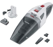 SEVERIN HV 7146 4-in-1 bezvadu rokas putekļsūcējs automašīnas sēdekļiem, mājdzīvnieku matiem un šķidrumiem, akumulatora putekļsūcējs ar darbības laiku līdz 30 minūtēm, balts/pelēks/sarkans, HV 7146