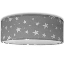 youngDECO® Griestu gaismeklis bērnu un jaundzimušo istabai, mini diametrs 28 cm, 2 x E27, apaļš griestu gaismeklis, abažūrs no kokvilnas, zvaigznes, ES ražots griestu apgaismojums