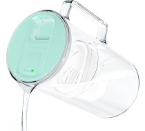 Wessper ūdens filtra krūze ar LED displeju, 3 l, stikla ūdens krūze ar aktivētās ogles filtru, ūdens krūze ar ūdens filtra kārtridžiem dzeramajam ūdenim, bez BPA, piparmētru krāsas
