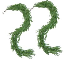2 gabali Ziemassvētku virtene 6ft Mākslīgā Norfolk virtene Mākslīgā egle dekorēšana Ziemassvētku iekštelpu kamīna kāpnes Āra Ziemassvētku dekorēšana