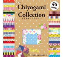Origami papīrs - Origami papīra dāvanu komplekts (Chiyogami) - Chiyogami Collection - 45 dažādu rakstu - 4 lapas no katra raksta - kopā 180 lapas - 15cm x 15cm