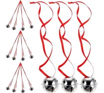 SOIMISS 21 gabali Ziemassvētku zvani Rustic Craft Bells Ziemassvētku eglītes vainags Vainags Ornaments Holiday DIY Dekorācijas Sudraba (3cm)