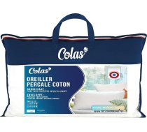 COLAS NORMAND kokvilnas Percale spilvens 50 x 70 cm Fine Finish Comfort Percale 100% kokvilna Augstas kvalitātes, mīksts, franču ražots, balts 73130220