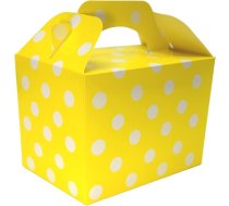 Lotus 30 x Polka Dot partiju kastes bērniem Kids Kids Food Fun Pikniks Dzimšanas diena Kāzu bērnu diena Halloween Trick or Treat (dzeltena)