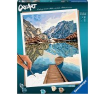 Ravensburger CreArt 23612 Ezera skats gleznošana pēc skaitļiem pieaugušajiem, DIY gleznošanas komplekts ar otu un akrila krāsām, dāvana sievietēm un vīriešiem, gleznošana pieaugušajiem