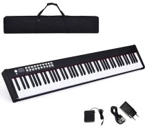 FANTASK 88 Keyboard Bērnu digitālā klaviatūra Elektriskās klavieres Elektriskās klavieres 128 ritmi / 128 toņi / Bluetooth / Skaļrunis / 20 demonstrējumi Piemērots bērniem un pieaugušajiem, melns, melns