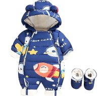 LALABTCD Jumpsuits sievietēm, bērnu apģērbs zēniem 0-6 mēneši bērnu Jumpsuit rudens meitenes flīsa pidžamas silts Romper pidžamas bērnu ziemas apģērbs ziemas uzvalks bērnu jaka zēns