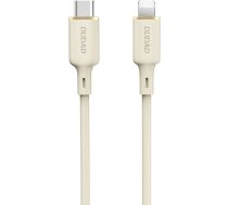 Dudao Kabeļa SR pastiprināts kabelis iPhone USB-C - Lightning 30W 2m bēšs