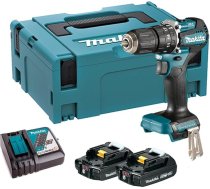 Makita DHP487RAJ Akumulatora urbis ar āmuru 18 V / 2,0 Ah 2 akumulatori + lādētājs Makpac Petrol