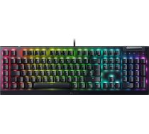 Razer BlackWidow V4 X mehāniskā spēļu tastatūra ar Razer Chroma RGB (Razer zaļie mehāniskie slēdži, 6 pašu makro taustiņi, dubultā izsaukuma ABS-pieskārienu vāciņi) QWERTZ DE-Layout, Black