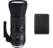 TAMRON A022E SP 150-600mm F/5-6.3 Di VC USD G2 Canon Black & WD Elements Pārnēsājamais ārējais cietais disks 5TB (mobilā krātuve, USB 3.0 interfeiss, Plug and Play, formatēts Windows), melns