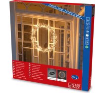 Konstsmide 2757-800 LED metāla vainags, ar dimmeri un 8h taimeri, 600 dzintara diodes, 30 V, āra (IP44), 6 W, melns kabelis