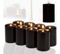 Candelo 8 sveču komplekts Ziemassvētku atmosfēras svecēm - melns - 4,8 cm x 8 cm - Ziemassvētku sveces Adventes vainags - Adventes sveces Ziemassvētku rotājums