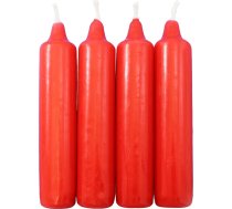 OLShop AG 5 adventes sveču iepakojums sarkans, apm. 25 x 135 mm (5 x 4 gab.) Ziemassvētku eglīšu sveces, piramīdveida sveces, eglīšu sveces, sveces