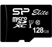 Atmiņas karte microsdxc elite 128gb cl10/uhs-1 100/80 mb/s elite + adapteris