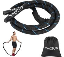 YAOZUP Heavy Skipping Rope, 1.2 kg svērtais skrejceļš pieaugušo fitnesam, kaujas lēkšanas virve Svarā lēkšanas virve vīriešiem un sievietēm Pilna ķermeņa muskuļu apmācības svara zudums