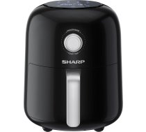 SHARP AF-GS404AE-B Karstā gaisa fritēze 4L ar daļēji digitālo vadību - skārienjūtīga displeja funkcija, 8 programmas, 1300 W, melna, cepšana bez eļļas