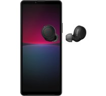 Sony Xperia 10 IV - Android viedtālrunis, 6 collu OLED platleņķa 21:9 formāta mobilais tālrunis - kamera ar 3 objektīviem - 3,5 mm ligzda - 6 GB RAM - 128 GB atmiņa - Dual Hybrid SIM (melns)