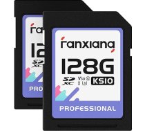 fanxiang SDXC UHS-I atmiņas karte 128GBx2 (V30, datu pārraides ātrums 95MB/s, U3, 4K UHD video, izturīga pret temperatūru)