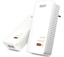 AVM Fritz!Powerline 1240 AX WLAN komplekta versija Starptautiskais paplašināšanas komplekts elektrotīklam līdz 1200 Mbit/s, integrēts WLAN līdz 600 Mbit/s, Mesh, piekļuves punkts, saskarne itāļu valodā