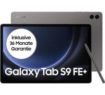 Samsung Galaxy Tab S9 FE+ Android planšetdators, 128 GB atmiņa, ar pildspalvu (S Pen), ilgs akumulatora darbības laiks, bez Simlock, bez līguma, WiFi, pelēks, iekļauta 12 mēnešu garantija [tikai Amazon]