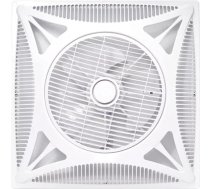 BEL AIR HOME - Darba noņemams griestu ventilators, 59,5 x 59,5 cm, ar rotējošu režģi un tālvadības pulti, 3 ātrumi, balts (bez apgaismojuma)