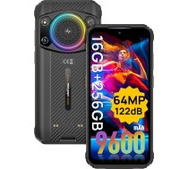 Ulefone Armor 21 Āra viedtālrunis 16+256GB/SD-2TB, 9600mAh Āra mobilais tālrunis Octa-Core Helio G99, 122 dB skaļrunis 6.58 FHD+ 120Hz, 64MP + 24MP kamera Android 13 IP68 NFC/OTG/GPS 4G Dual SIM Black
