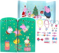 Joytoy Peppa Pig Adventes kalendārs ar rotaslietām un matu aksesuāriem - 28 x 7 x 28 cm