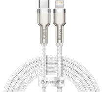 Kabelis iPhone USB-C - Lightning Series Metal Data 20W PD 2m - balts