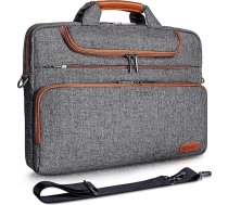 DOMISO 15-15,6 collu ūdensnecaurlaidīga klēpjdatora soma futrālis plecu somai Notebook soma 15,6 collu Lenovo IdeaPad ThinkPad/HP Pavilion 15 ENVY 15 / Dell XPS 15 / Apple/Asus, tumši pelēka, darkgray