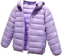 Bērnu pūra jakas Ziemas jaka ar kapuci Vienkārša softshell jaka zēniem Meitenes Viegla stepēta jaka ar rāvējslēdzēja kabatu Ziemas siltā jaka ar kapuci Unisex bērnu jaka Vēja izturīga jaka