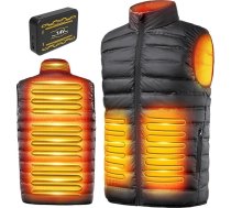 Apsildāma jaka, apsildāma jaka vīriešiem un sievietēm, apsildāma dūnu jaka, apsildāma jaka ar 25000 mAh barošanas bateriju, 7,4 V jaka ar 3 regulējamām temperatūrām, 6 apsildāmās zonas, siltā jaka, ziemas lietus jaka,