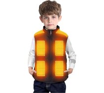 YAOJIWANG Siltā veste bērniem, elektriskā apsildāmā ziemas jaka bērniem, USB apsildāmā inteliģentā bērnu jaka ar 13 sildīšanas zonām, ķermeņa sildīšanas veste āra aktivitātēm