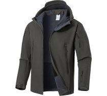 WINKEEY Vīriešu softshell jaka, darba jaka, ziemas jaka, flīsa oderējums, ūdensizturīga, vēja necaurlaidīga, siltā āra jaka, funkcionāla jaka, funkcionāla jaka