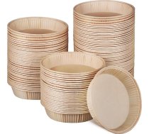 Cabilock Mini kūku veidnes Mazas papīra kūku veidnes: Papīra papīra formas kūkām: 100 mini kūkas veidnes cepšanai 4 collu tortiņu cepšanas kausiņi kūkām pudiņš smalkmaizītes kēksiņi lazanja.