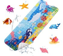 YOCOLE Bērnu vannas paklājs, 100 x 40 cm, dušas paklājs, neslīdošs paklājs, vanna dušā, vannas paklājs, BPA nesaturošs PVC vannas paklājs ar piesūcekņiem, izturīgs pret pelējumu un mazgājams veļas mazgājamā mašīnā