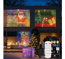 Aizkaru gaisma, dinamiskais DIY viedais LED aizkars 300+ režīmi, 400 LED RGB LED gaismas aizkars, pasaku gaisma ar tālvadības pulti/aplikāciju, aizkaru gaisma Ziemassvētku svinībām iekštelpu dekorēšanai (1,5 m x 1,5 m)