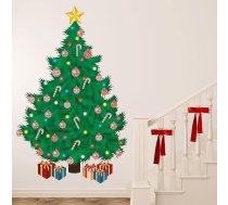 WALPLUS Ziemassvētku dekorēšana Sienas uzlīmes Tradicionālā Ziemassvētku eglīte Sienas māksla Logu displejs Uzlīmes Dzīvojamā istaba Sales Clearance PVC uzlīmes stiklam Ziemassvētku ziemas dekori