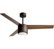reiga Griestu ventilators ar apgaismojumu un tālvadības pulti, 132 cm, 3 valriekstu brūnas lapas, taimeris, vasaras, ziemas režīmā, viedā Alexa guļamistabai un viesistabai