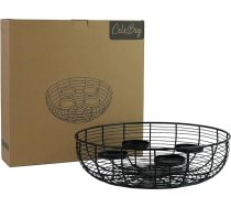 CeleBig Adventes vainags, Diametrs 36 cm, Ziemassvētku vainags, Sveču turētājs, Sveču turētājs, Adventes grozs, Stiepļu grozs, Dekoratīvais trauks, Dekoratīvais paplātes, Metāla trauks, Ziemassvētku rotājums, Dāvana, Metāls,