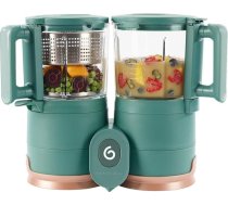 Babymoov Nutribaby Glass Forest Green 4-in-1 stikla un nerūsējošā tērauda bērnu ēdiena pagatavošanas ierīce
