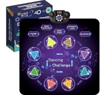 Tigvio deju paklājs, uzlādējams deju paklājs bērniem no 3 4 5 5 6 6 7 8 9 9 10 11 12 gadiem, mūzikas paklājs ar 8 LED gaismām un Bluetooth, bērnu rotaļlieta Ziemassvētku dāvanas meitenēm 3-12 gadi