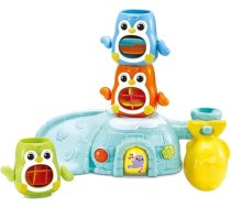 VTech - 1, 2, 3 Empilo Penguins Baby Stacking Vannas rotaļlietas, interaktīvā muzikālā rotaļlieta Igloo ar pingvīnu trijotni un 2 piesūcekņiem piestiprināšanai, dāvana bērniem no 1 gada vecuma -