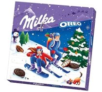 Milka & OREO Adventes kalendārs 1 x 284 g I Adventes kalendārs ar šokolādi un OREO cepumiem I Ziemassvētku kalendārs I Šokolādes Adventes kalendārs I ar Milka Šokolādes saldumiem Alpu piens un OREO