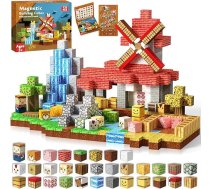 Goody King Magnētiskie celtniecības bloki Magnētiskie celtniecības bloki Farm Montessori Sensorā rotaļlieta mazuļiem Bērni Bērni Zēni Meitenes Vecums 3 4 5 6 6 7 8 9 10 Ziemassvētku Dzimšanas diena