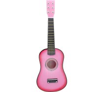 23 collu koka ģitāra Basswood 6 stīgu mini ģitāras mūzikas instruments bērniem un iesācējiem (rozā)