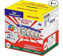 Fairy Professional Platinum Plus trauku mazgājamās mašīnas tabletes 236 kapsulas (4 x 59) pret piedegušiem taukiem un īsām programmām HACCP prasībām atbilstoša profesionāla formula lietošanai komerciālās virtuvēs